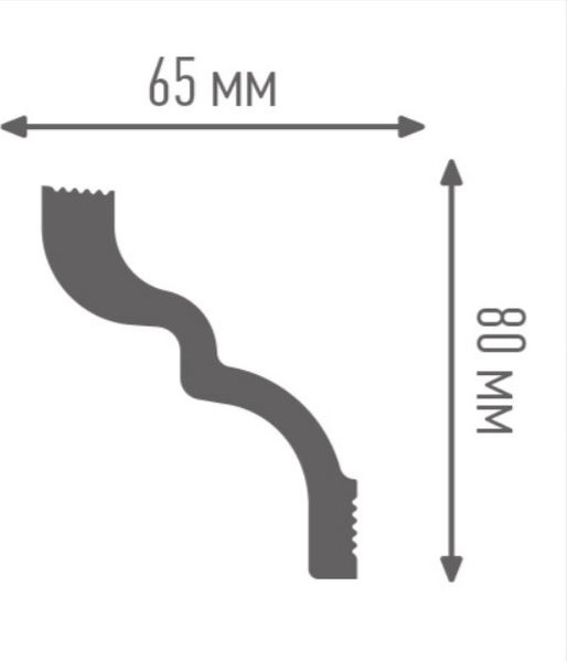 Изображение товара Плинтус потолочный ПЛИНТЭКС H 65/80