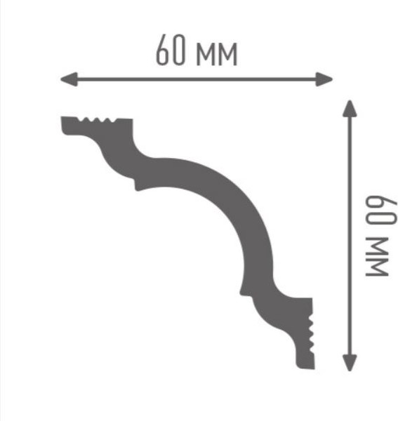 Изображение товара Плинтус потолочный ПЛИНТЭКС I 60/60