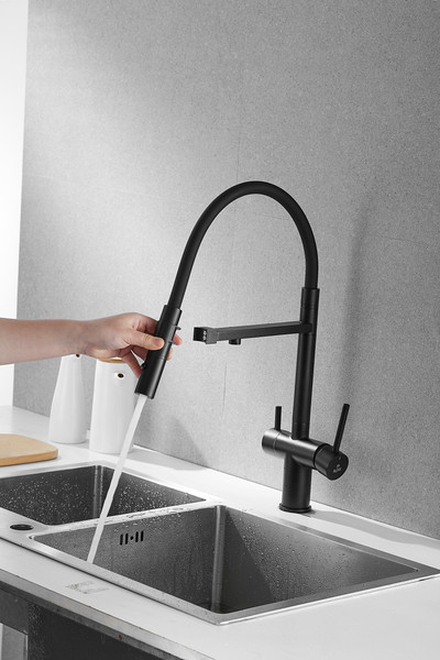 Изображение товара Смеситель Rose R958H (черный)