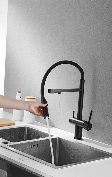 Изображение товара Смеситель Rose R958H (черный)