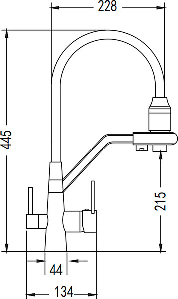 Изображение товара Смеситель Rose R558H (черный)