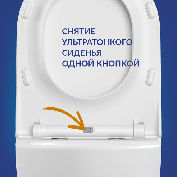 Изображение товара Унитаз подвесной с инсталляцией Cersanit Brasko Smart CO DPL EO Slim + Vector / 68302 (c кнопкой Twins хром глянцевый)