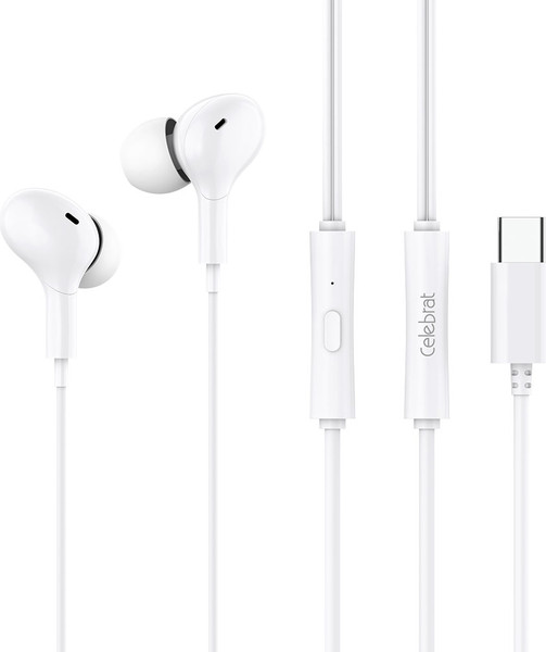 Изображение товара Наушники-гарнитура Celebrat D13 Type-C (белый)