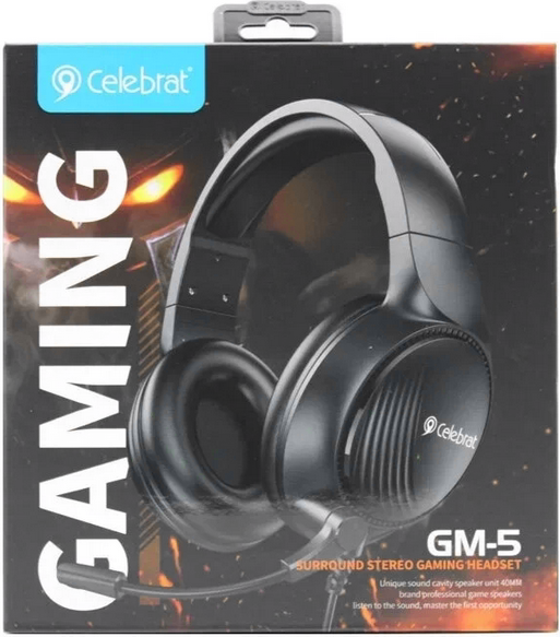 Изображение товара Наушники-гарнитура Celebrat GM-5 (черный)