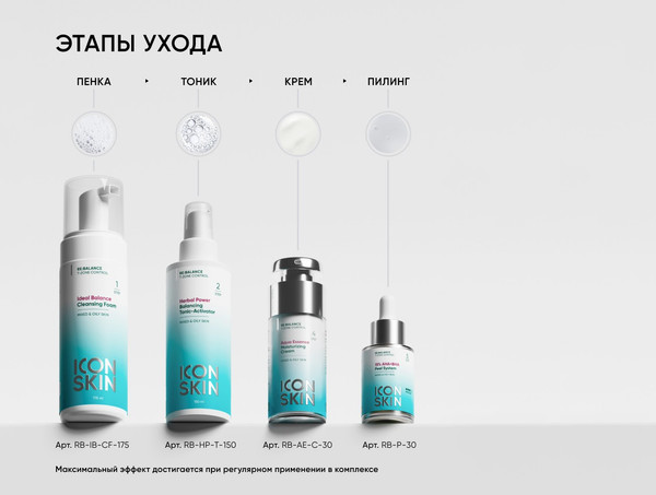 Изображение товара Пилинг для лица Icon Skin 15% AHA+BHA Peel System (30мл)