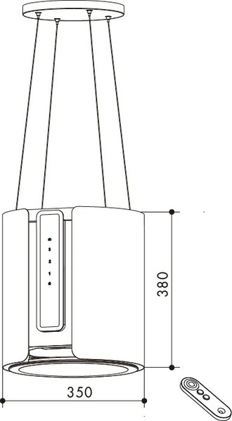 Изображение товара Вытяжка коробчатая Krona Vanda Isola 350 S / КА-00007093 (белый)