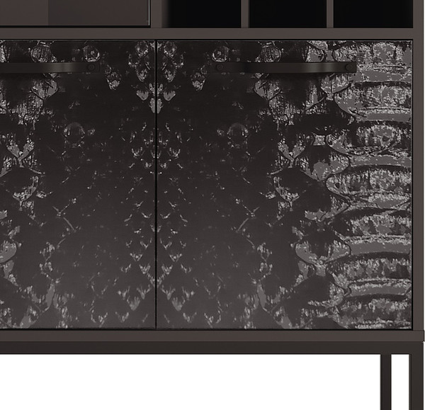 Изображение товара Тумба Involux Неаполь 227H002 (графит с печатью/металл черный)