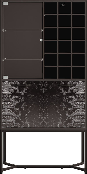 Изображение товара Тумба Involux Неаполь 227H002 (графит с печатью/металл черный)