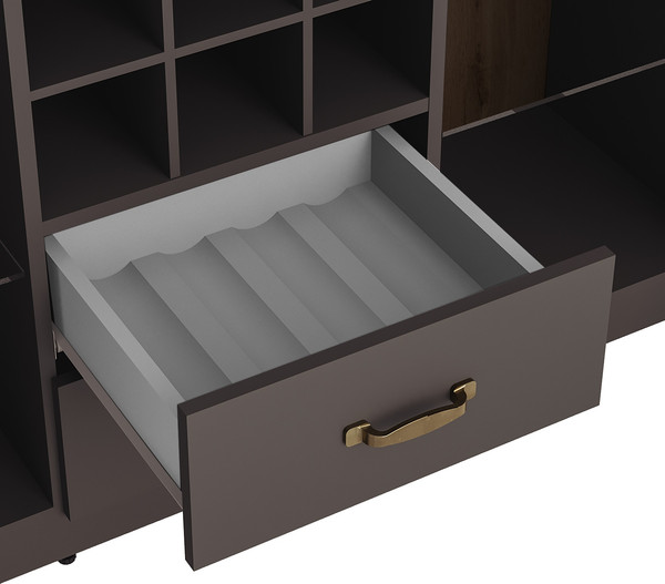 Изображение товара Тумба Involux Неаполь 227H011 (графит/дуб натюрель)