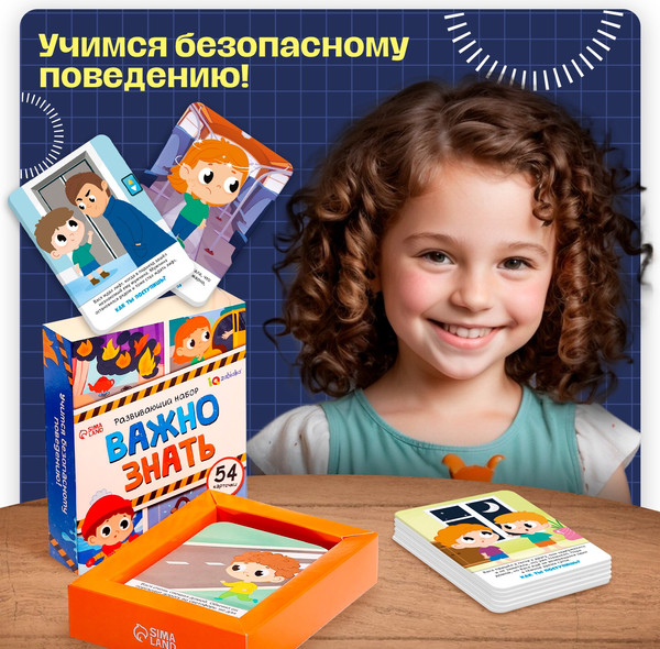 Изображение товара Развивающий игровой набор Zabiaka IQ Важно знать / 10723816