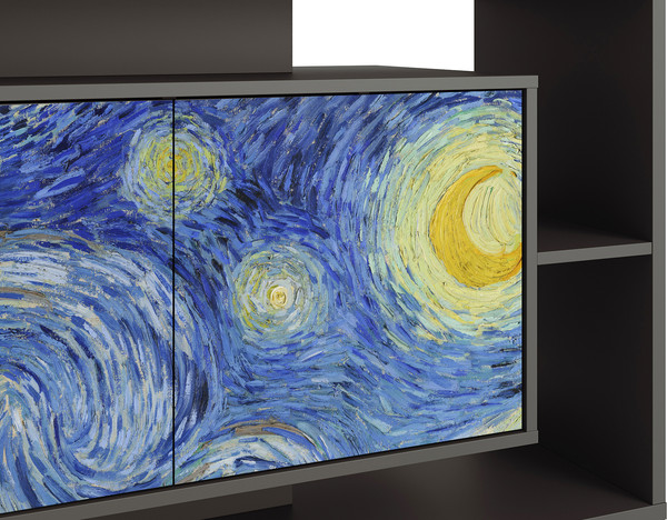 Изображение товара Тумба Involux Неаполь 227T002 (графит с печатью/металл цвета золото)