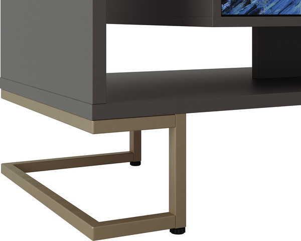 Изображение товара Тумба Involux Неаполь 227T002 (графит с печатью/металл цвета золото)