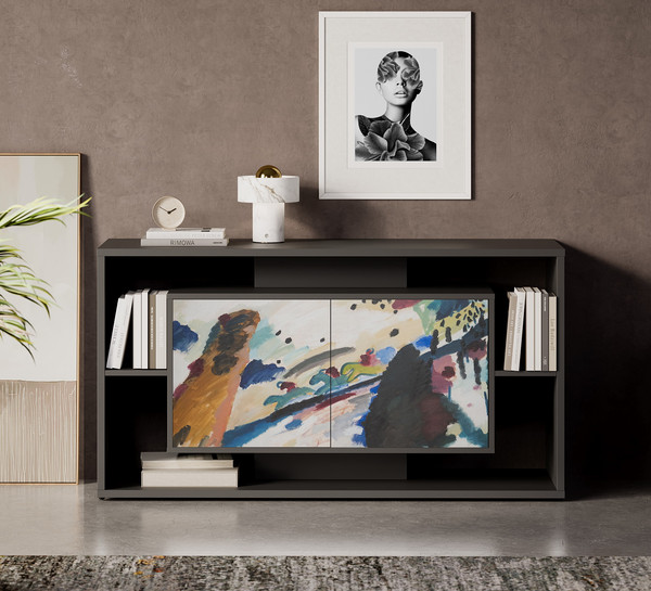 Изображение товара Тумба Involux Неаполь 227T011 (графит с печатью)