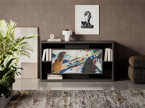 Изображение товара Тумба Involux Неаполь 227T011 (графит с печатью)