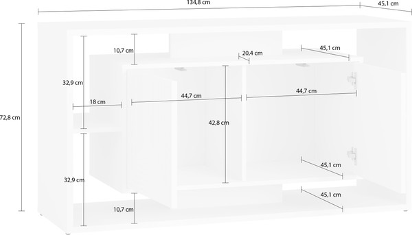 Изображение товара Тумба Involux Неаполь 227T101 (белый премиум с фрезеровкой)