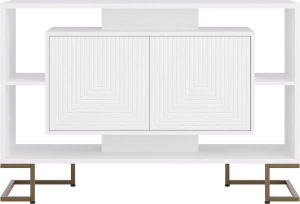 Изображение товара Тумба Involux Неаполь 227T102 (белый премиум с фрезеровкой/металл золото)