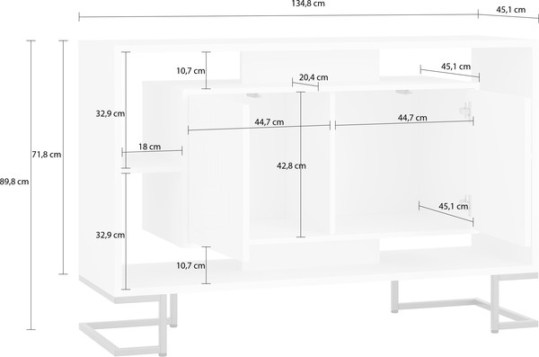 Изображение товара Тумба Involux Неаполь 227T102 (белый премиум с фрезеровкой/металл золото)