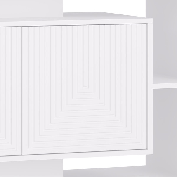 Изображение товара Тумба Involux Неаполь 227T102 (белый премиум с фрезеровкой/металл золото)