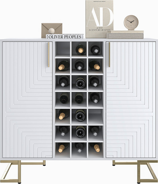 Изображение товара Тумба Involux Неаполь 233H201 (белый премиум/металл цвета золото)