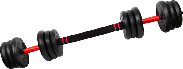 Изображение товара Набор гантелей Ametist Со штангой и гирями 6 в 1 (20кг)