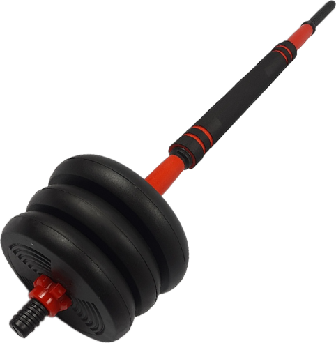 Изображение товара Набор гантелей Ametist Со штангой и гирями 6 в 1 (20кг)