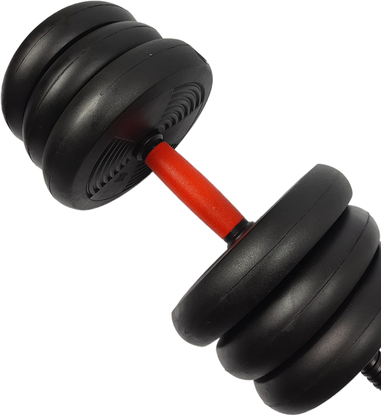 Изображение товара Набор гантелей Ametist Со штангой и гирями 6 в 1 (20кг)