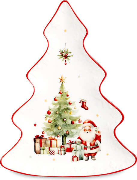 Изображение товара Блюдо Decor de table Рождественский винтаж. Ель / DDT-LH9932-26