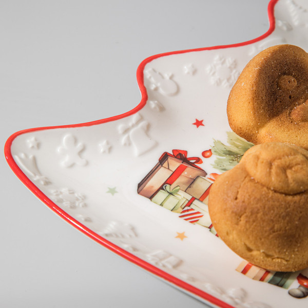 Изображение товара Блюдо Decor de table Рождественский винтаж. Ель / DDT-LH9932-26