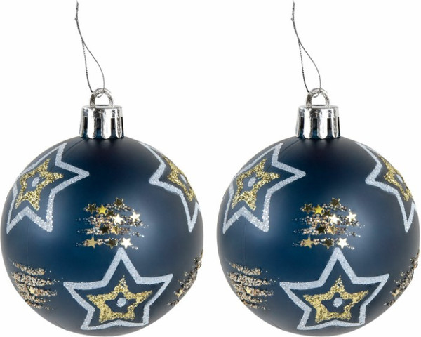 Изображение товара Набор шаров новогодних Золотая сказка 592177 (9шт, бирюзовый/золотой)