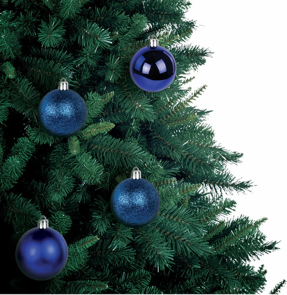 Изображение товара Набор шаров новогодних Золотая сказка 592160 (24шт, синий)