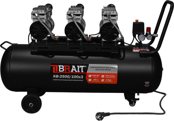 Изображение товара Воздушный компрессор Brait KB-2500/100X3