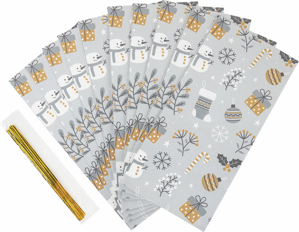 Изображение товара Набор пакетов подарочных Золотая сказка Новогодние / 592122 (10шт)