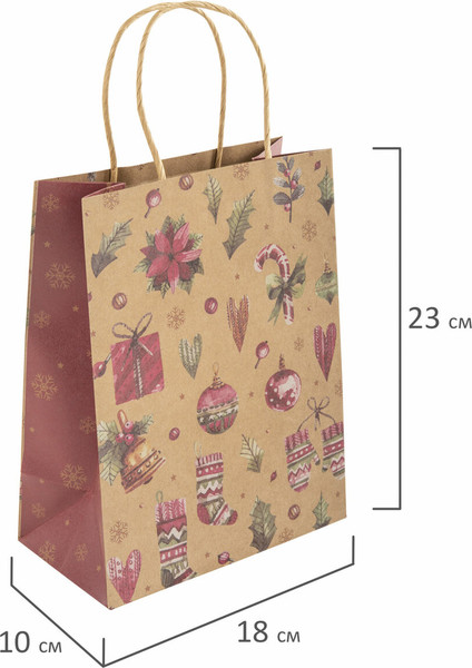 Изображение товара Набор пакетов подарочных Золотая сказка Новогодние / 592128 (10шт)