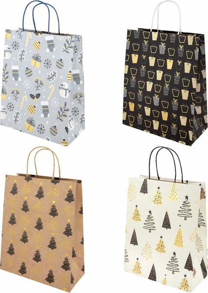 Изображение товара Набор пакетов подарочных Золотая сказка Новогодние / 592133 (4шт)