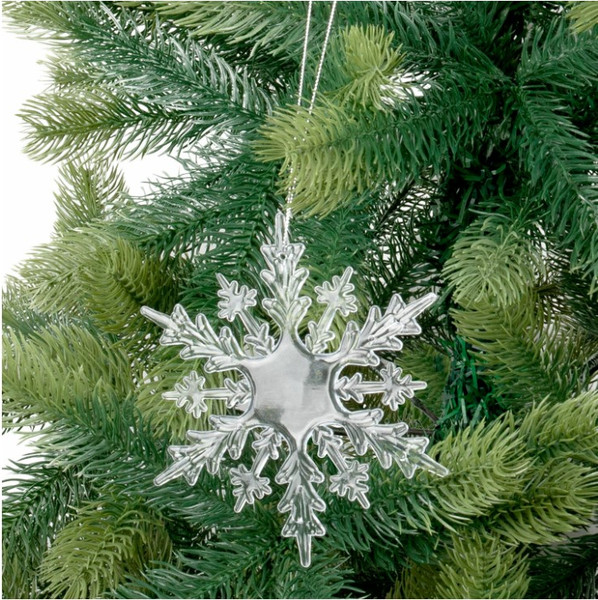 Изображение товара Набор елочных игрушек Золотая сказка Снежинки акриловые / 592148 (5шт)