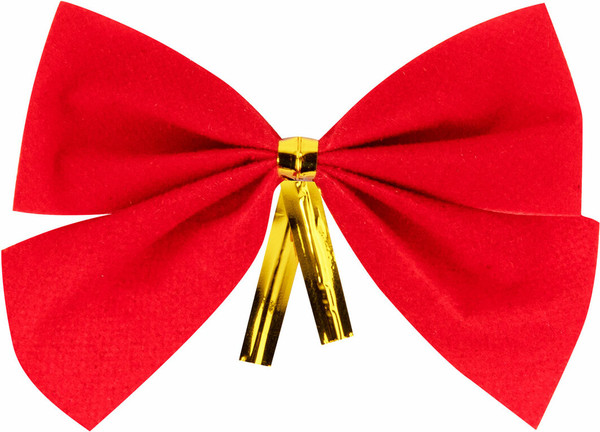 Изображение товара Набор елочных игрушек Золотая сказка Бантики / 592155 (24шт, красный)