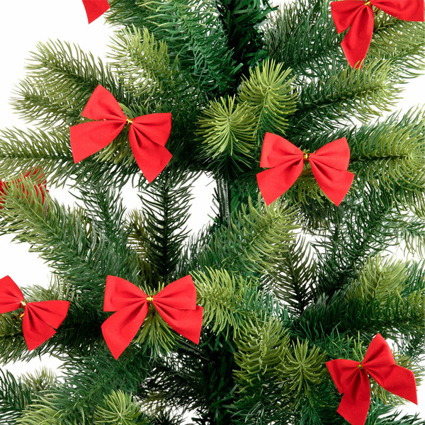 Изображение товара Набор елочных игрушек Золотая сказка Бантики / 592155 (24шт, красный)