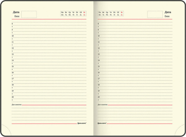 Изображение товара Ежедневник Brauberg Vista. Noir / 112009 (136л)