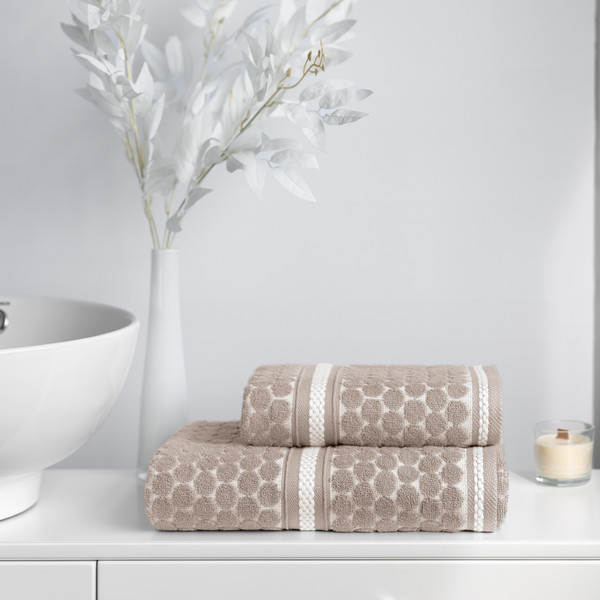 Изображение товара Полотенце Verossa Dots tactille 50x90 (кофе/белый)