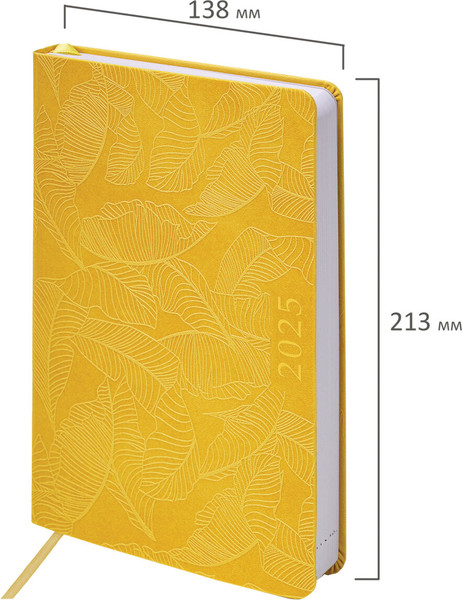 Изображение товара Ежедневник Brauberg Foliage 2025 / 115853 (желтый)