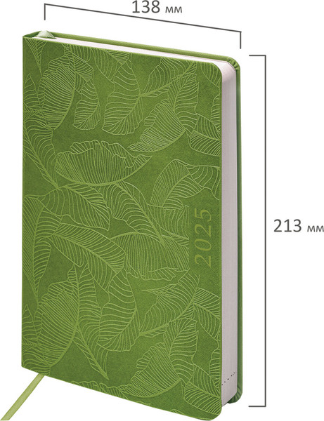 Изображение товара Ежедневник Brauberg Foliage 2025 / 115854 (зеленый)