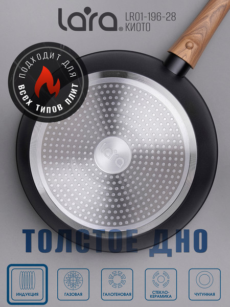 Изображение товара Сковорода Lara Киото LR01-196-28