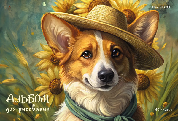 Изображение товара Альбом для рисования Listoff Великий корги / А402620