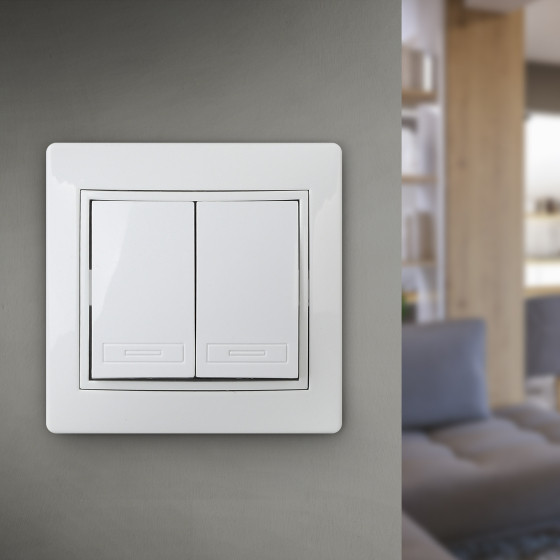 Изображение товара Выключатель INTRO Plano 1-104-01 / Б0053758 (белый)