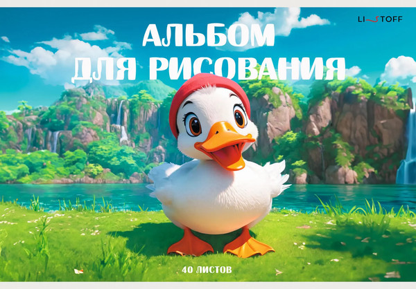 Изображение товара Альбом для рисования Listoff Уточка / АЛ402599