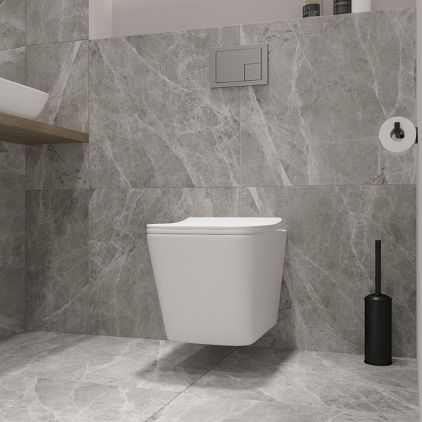 Изображение товара Унитаз подвесной Lauter Square с жестким сиденьем Soft Close / 214903 (скрытое крепление)
