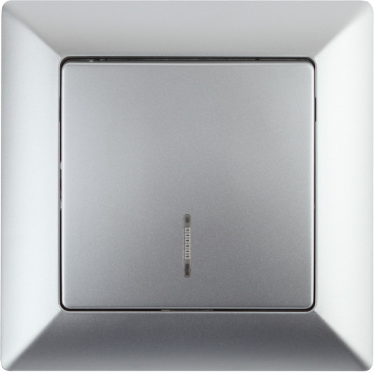 Изображение товара Выключатель INTRO Solo 4-102-03 / Б0053561 (алюминий)