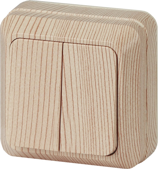 Изображение товара Выключатель INTRO Quadro 2-104-11 / Б0053763 (сосна)