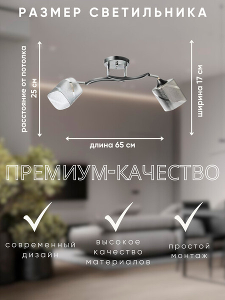 Изображение товара Спот Aitin-Pro НПБ 02-2х60-101 / 6039/2 (черный/хром)