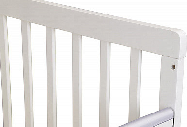 Изображение товара Детская кроватка Polini Kids Simple 341 с маятником / 0003167-17 (белый/натуральный)